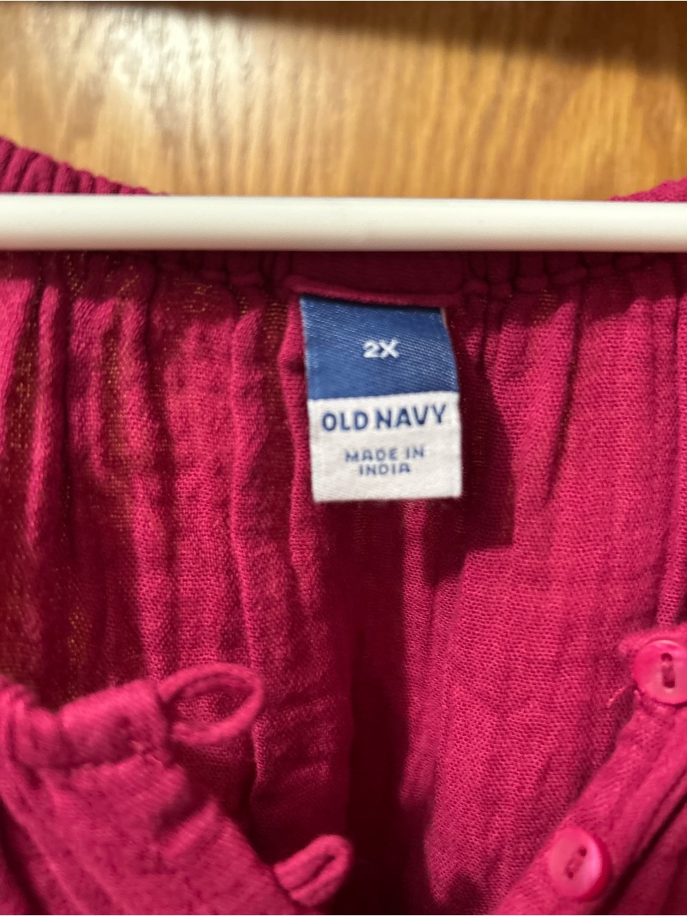 Old Navy Raspberry Peasant Tunic Top - Picture 2 of 2